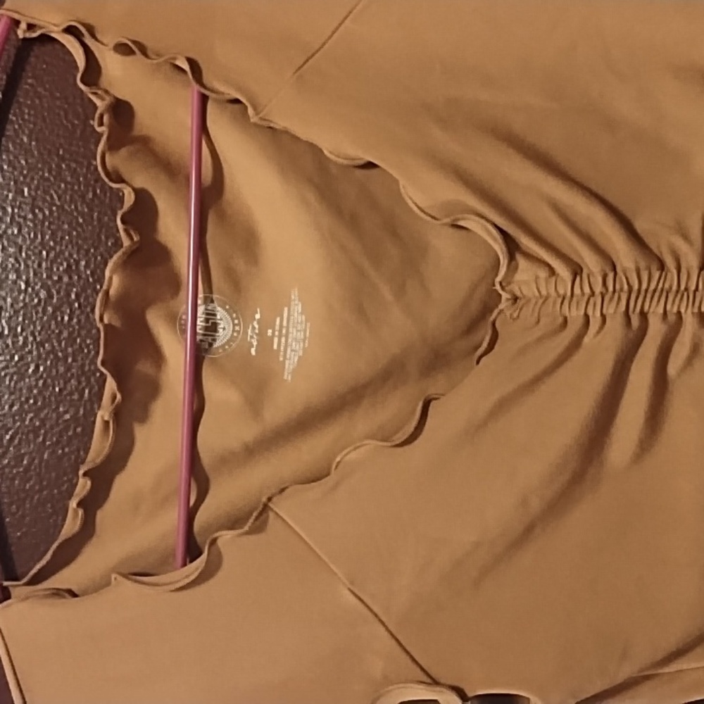 PacSun Ruffled Sleeve Ruched Top - Tan - Picture 7 of 8